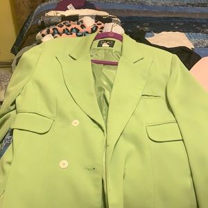 Clio 2 suit lime green jacket